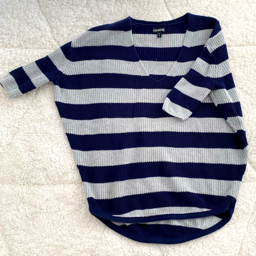 Slouchy striped sweater, size XS